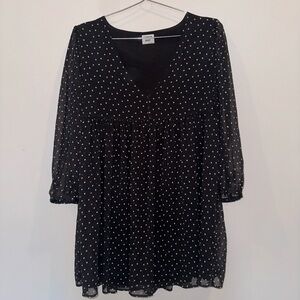 Aritzia Polka Dot Long Sleeve Dress